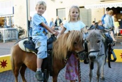 Pony rijden circus winkelcentrum